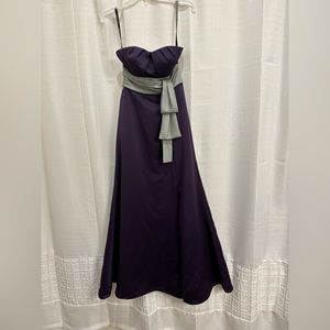 Alfred Angelo Eggplant Purple Strapless Bridesmaid/ Prom Gown